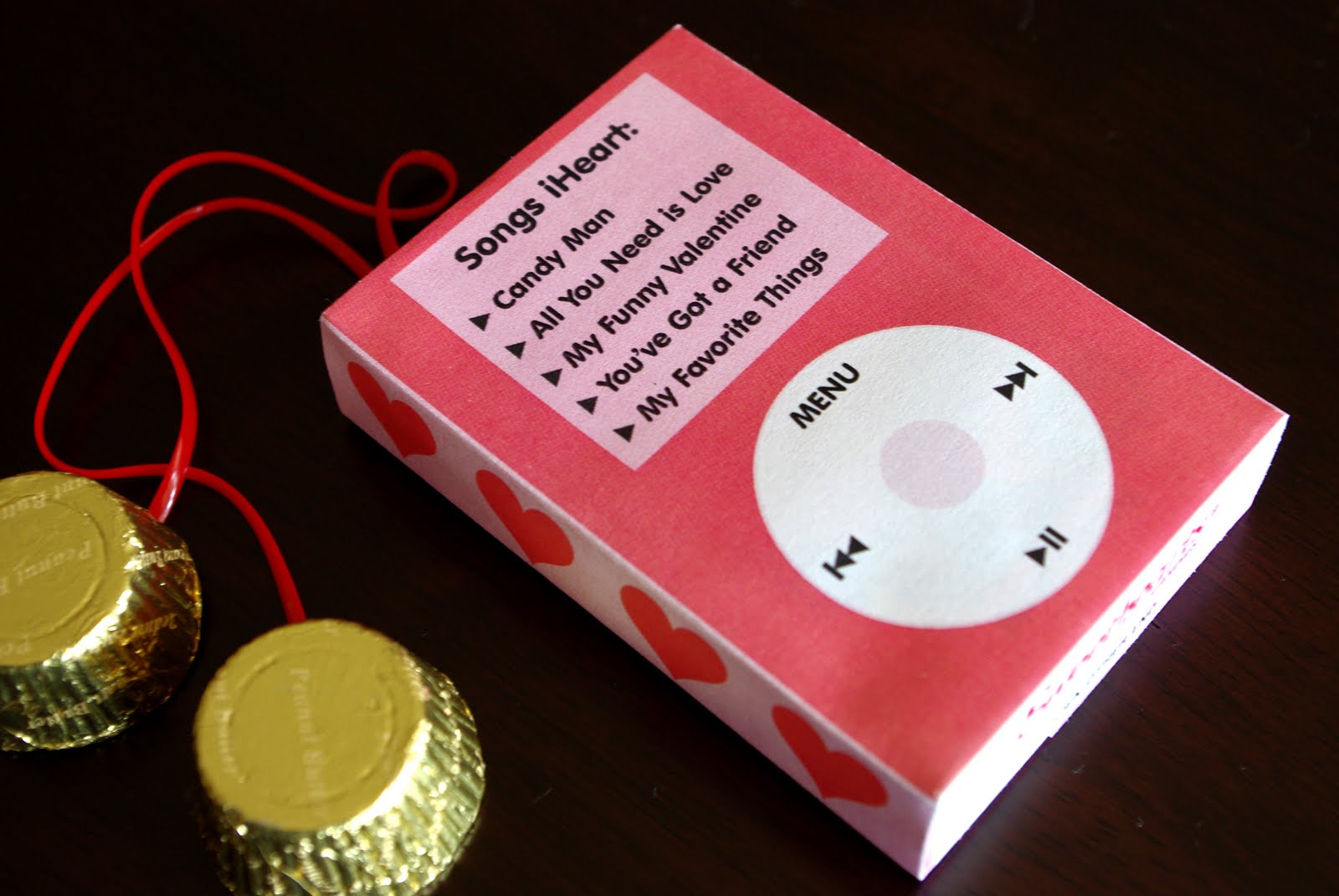 Printable Valentine IPod Candy Wrapper Happiness Is Homemade