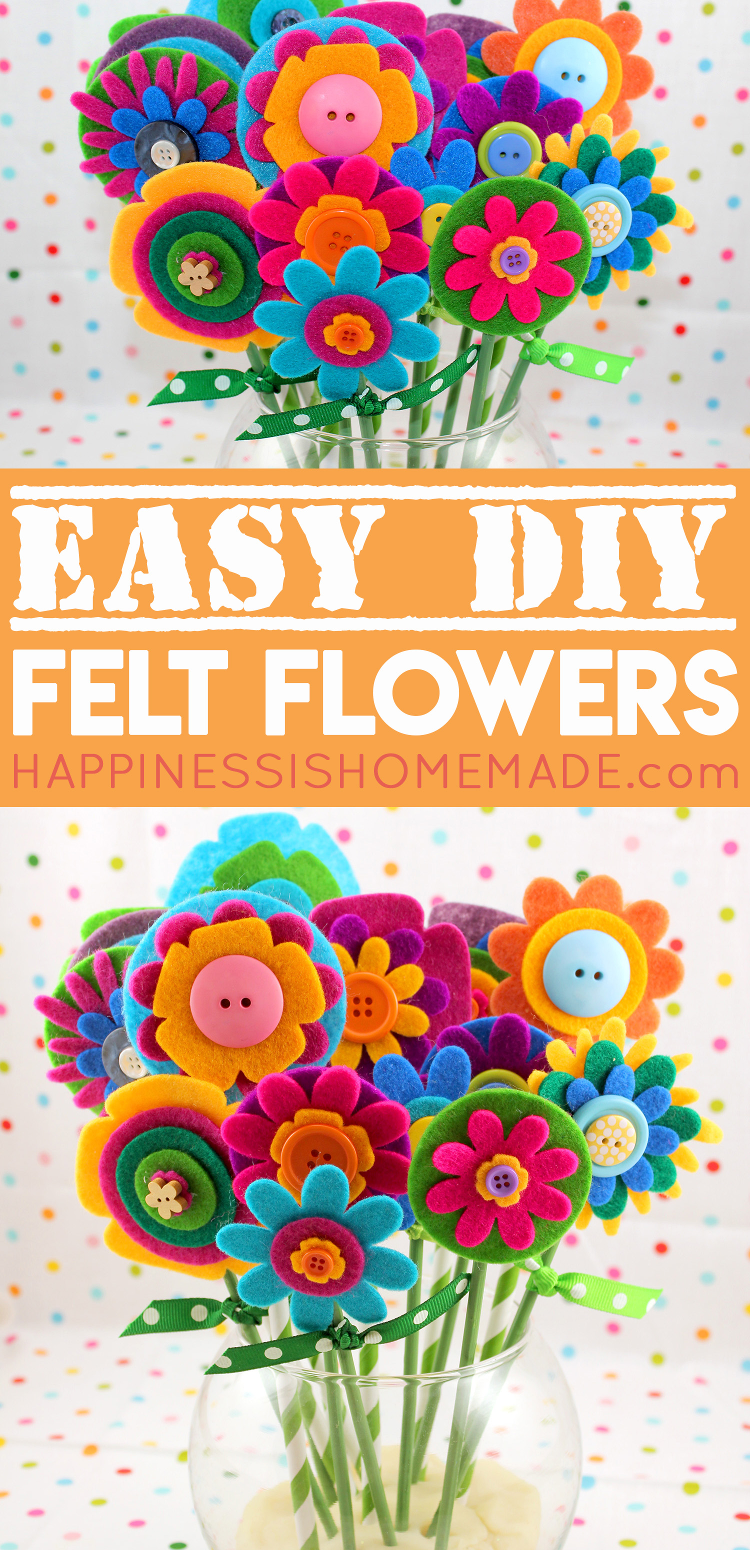 DIY Felt Flower Wreath * Moms and Crafters