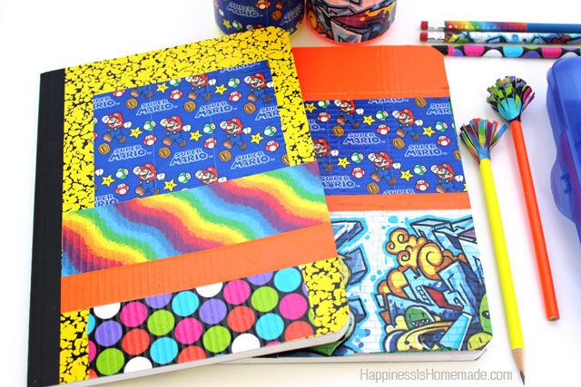 fun duck tape covered notebooks
