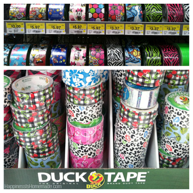 duck tape in store selection display