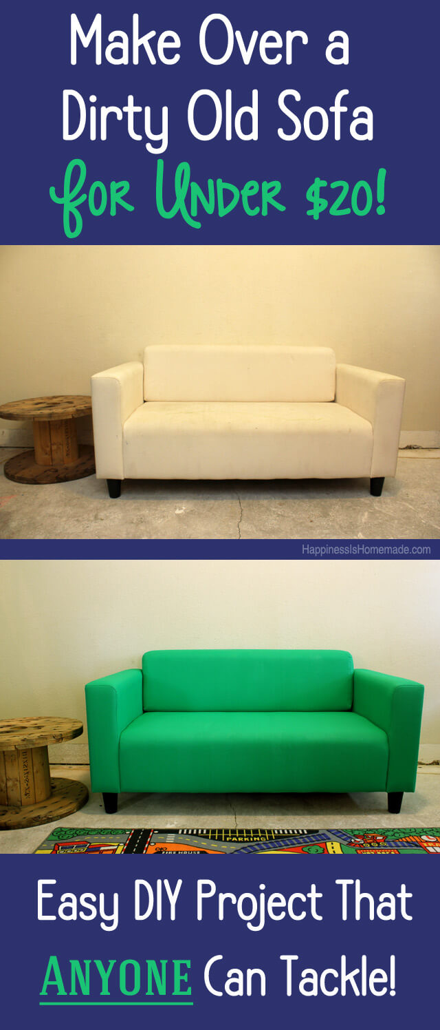 How To Easily Make Over A Sofa With Paint Happiness Is Homemade