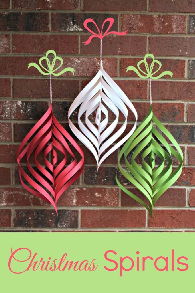 DIY Paper Christmas Spirals - Happiness is Homemade