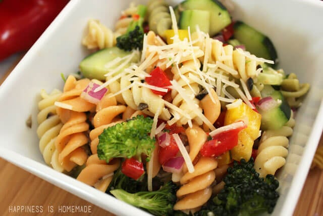 The Best Pasta Salad Recipe Ever! - Happiness is Homemade