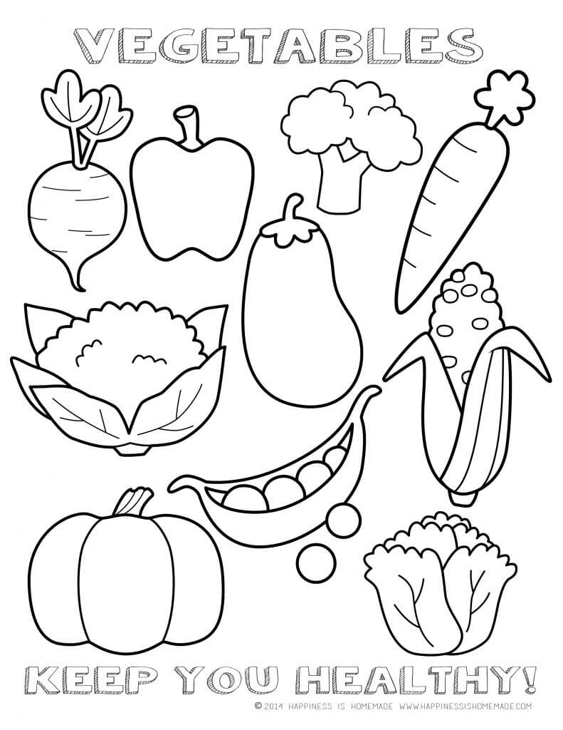 6100 Printable Coloring Book Pages Vegetables , Free HD Download