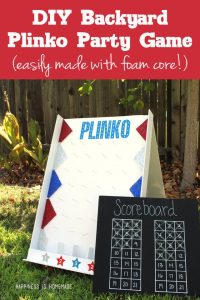 DIY Backyard Plinko Party Game - Happiness is Homemade