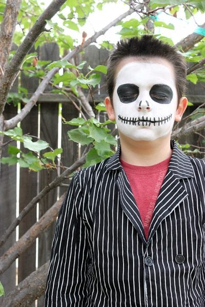 15-Minute Jack Skellington Halloween Makeup - Happiness is Homemade