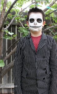 15-Minute Jack Skellington Halloween Makeup - Happiness is Homemade