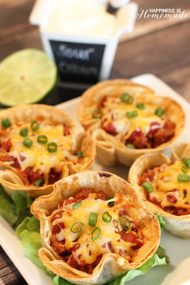 Easy Dinner Recipes: 30-Minute Taco Cups - Happiness is ...