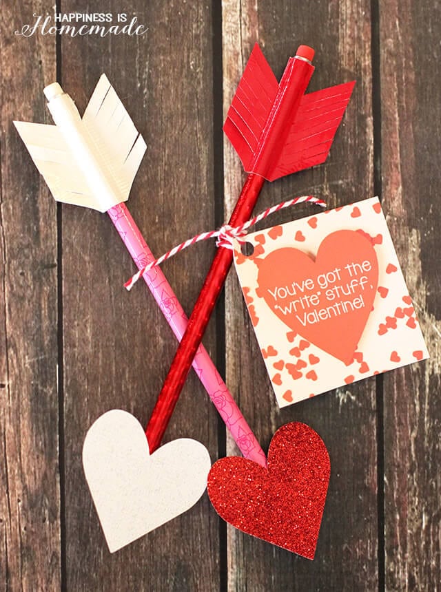TAGS ONLY Valentines Day Hard Copy Tags for Pencils, Valentines