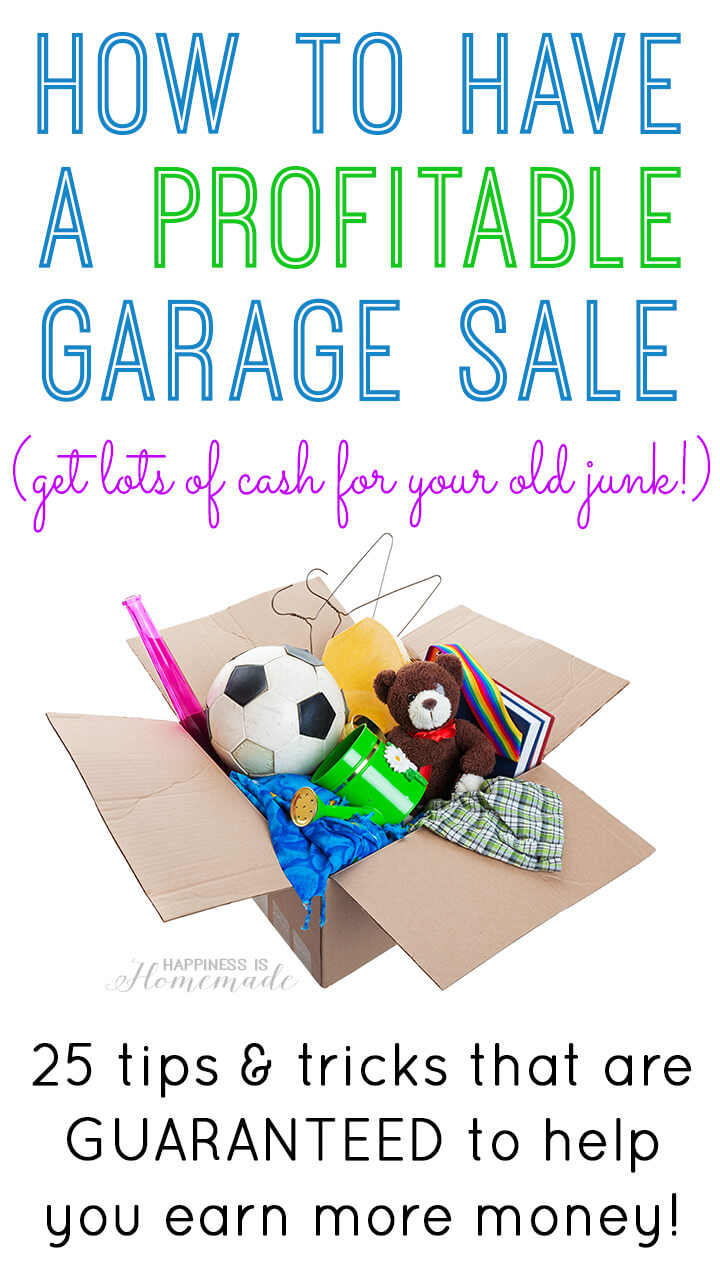 Sell your stuff and make some cash: How to organize a garage or