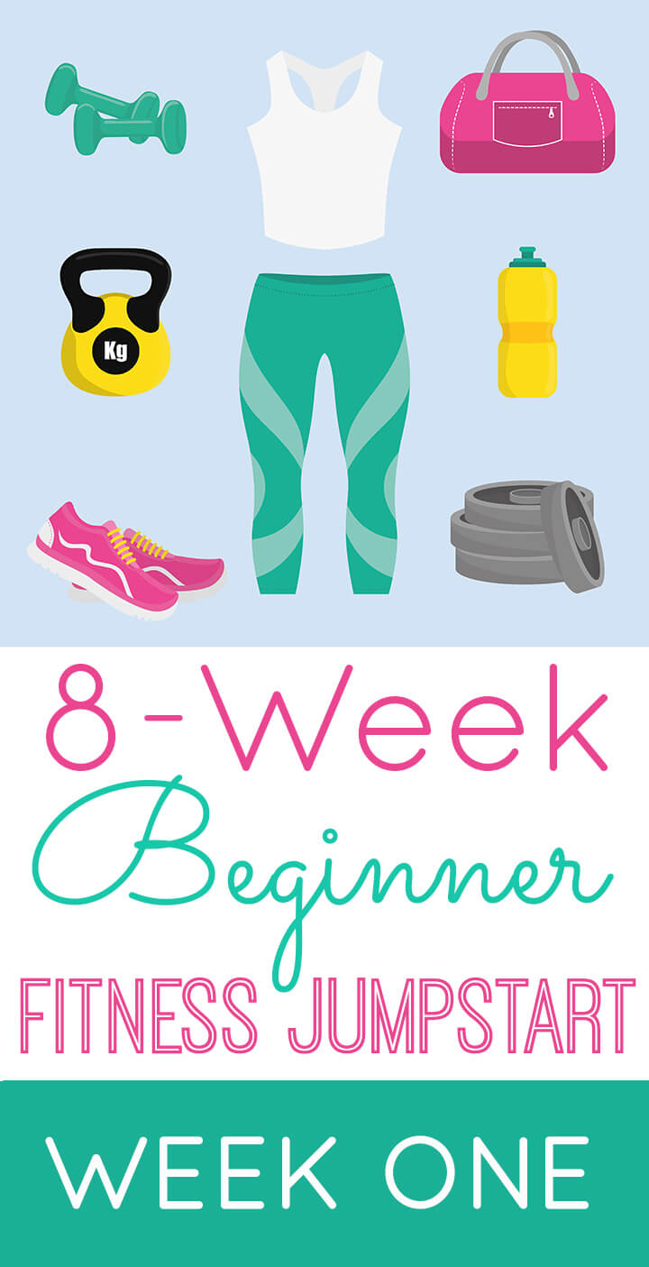 Beginner Fitness Jumpstart: Week 1 - Happiness is Homemade  Workout for  beginners, Weekly workout plans, Workout guide