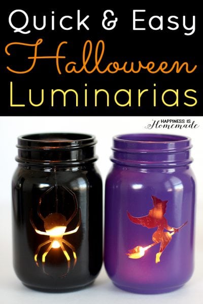 Easy Halloween Mason Jar Luminarias - Happiness is Homemade