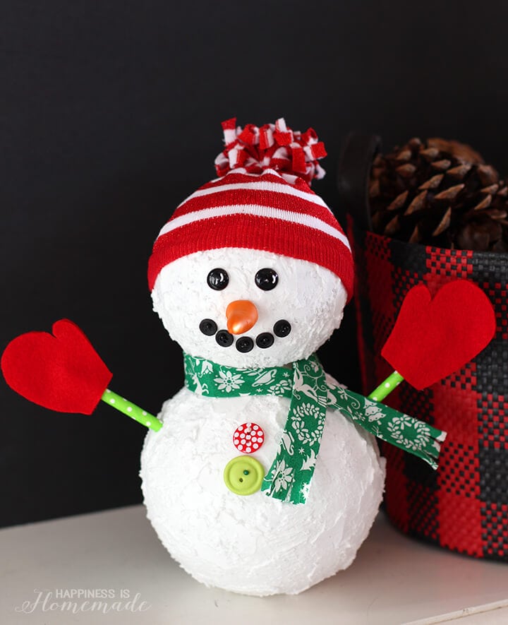 Christmas Snowman Holiday Decoration  Happiness is Homemade