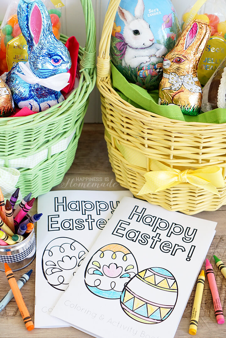 Printable Easter Coloring Book - Happiness is Homemade
