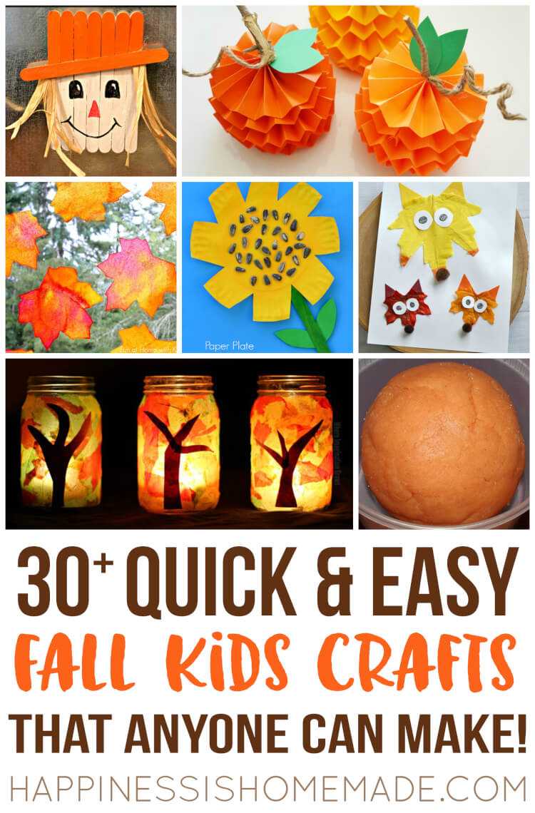 Easy Fall Kids Crafts That Anyone Can Make Happiness Is Homemade