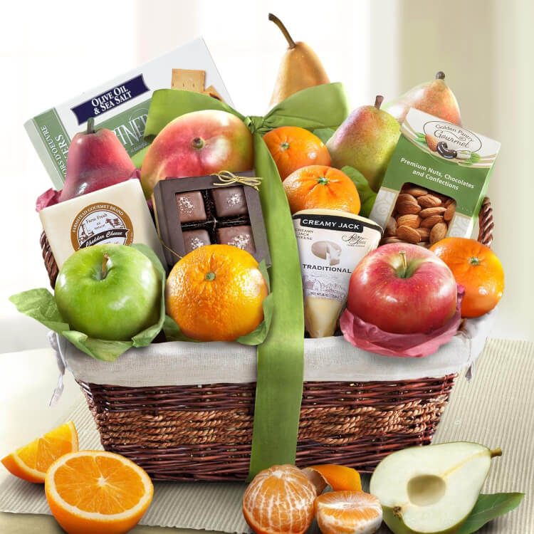 golden state fresh fruit basket gift idea for foodies