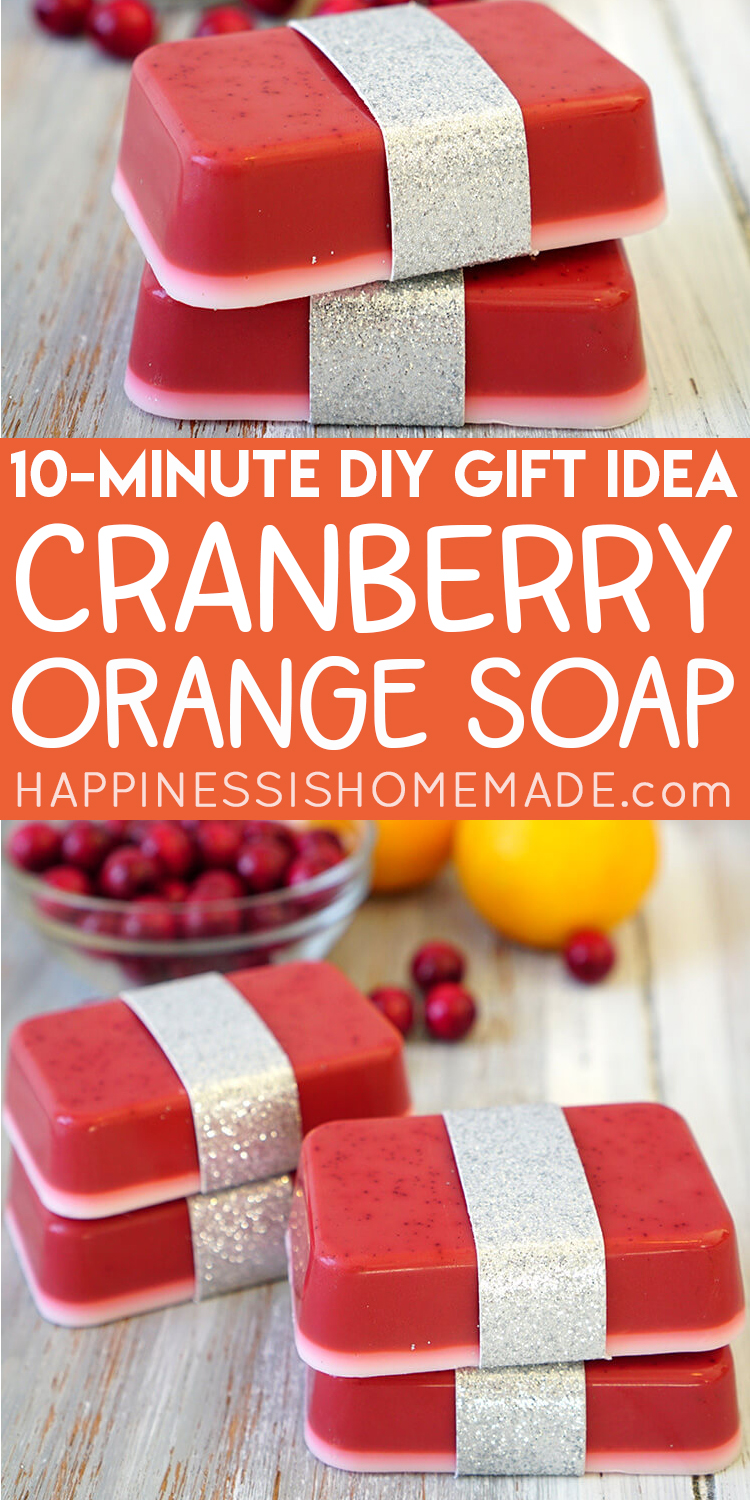 10-Minute DIY: Cranberry Orange Soap - Happiness is Homemade