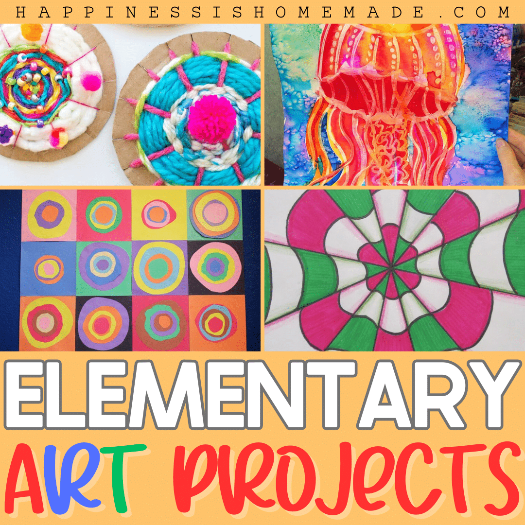 36 Elementary Art Lessons for Kids - Happiness is Homemade