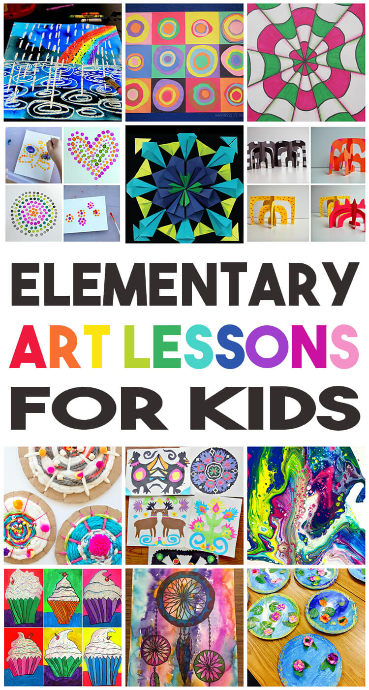 36 Elementary Art Lessons For Kids Happiness Is Homemade