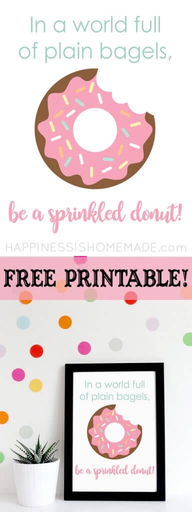 donut worry be happy printable quote more