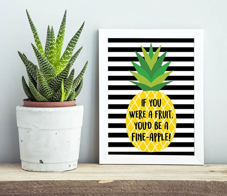 Fine-apple the Pineapple Novelty Gift, Motivational, Affirmation, Pick Me  Up, Youre Fine, Everythings Ok, Brighten Your Day, Handmade UK -   Finland