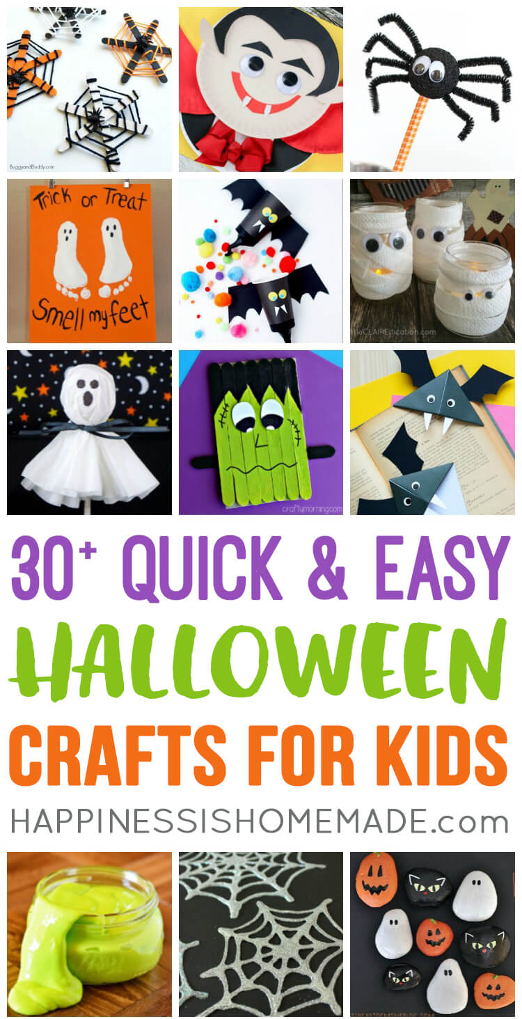 Quick & Easy Halloween Crafts for Kids - Happiness is Homemade