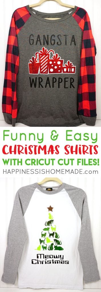 Download Funny Christmas Shirts With Cricut Cut Files Happiness Is Homemade PSD Mockup Templates