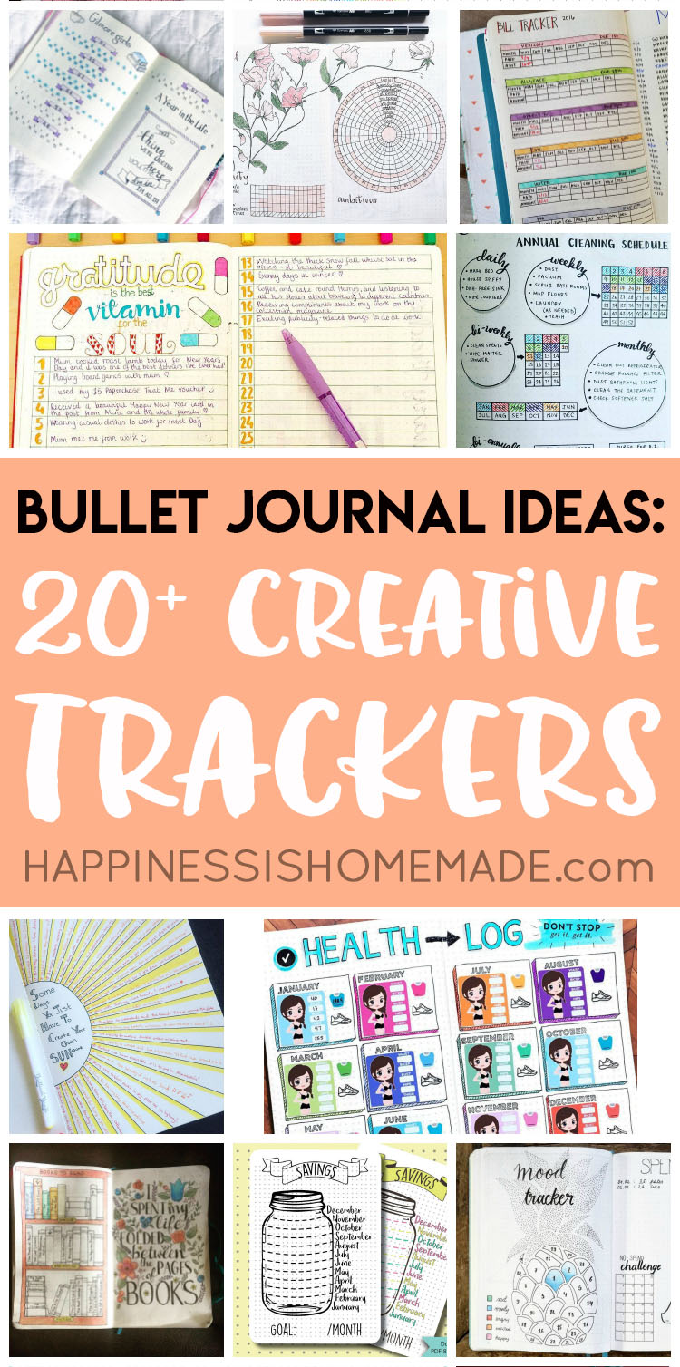 20+ Bullet Journal Ideas: Creative Tracker Charts