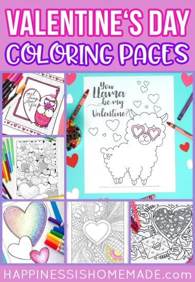 20 valentines coloring pages  happiness is homemade