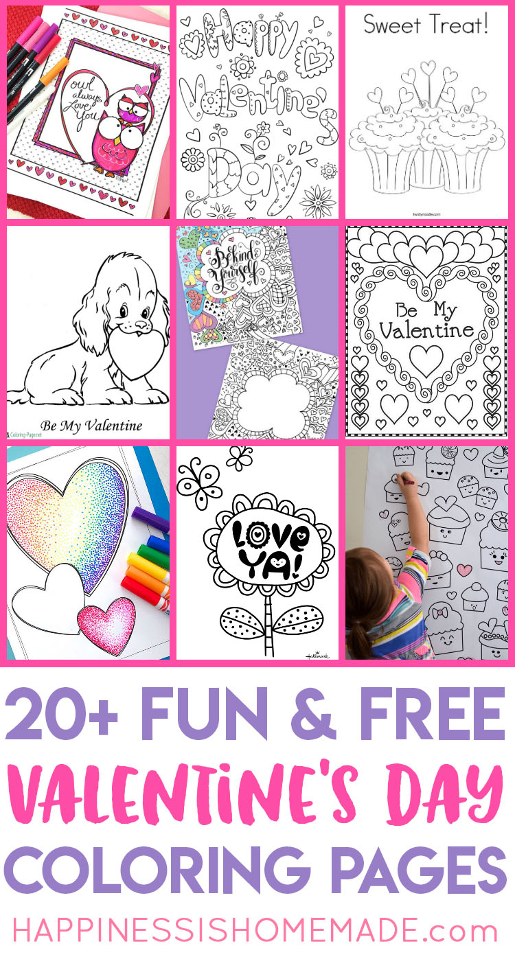 Valentines Coloring Pages Happiness Is Homemade