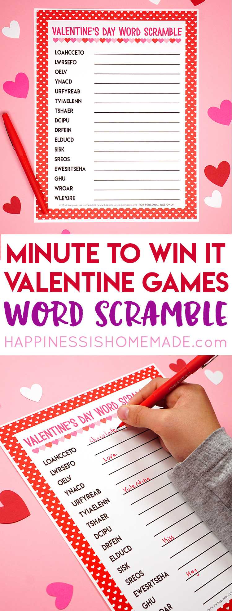 Valentine Minute To Win It Games Happiness Is Homemade