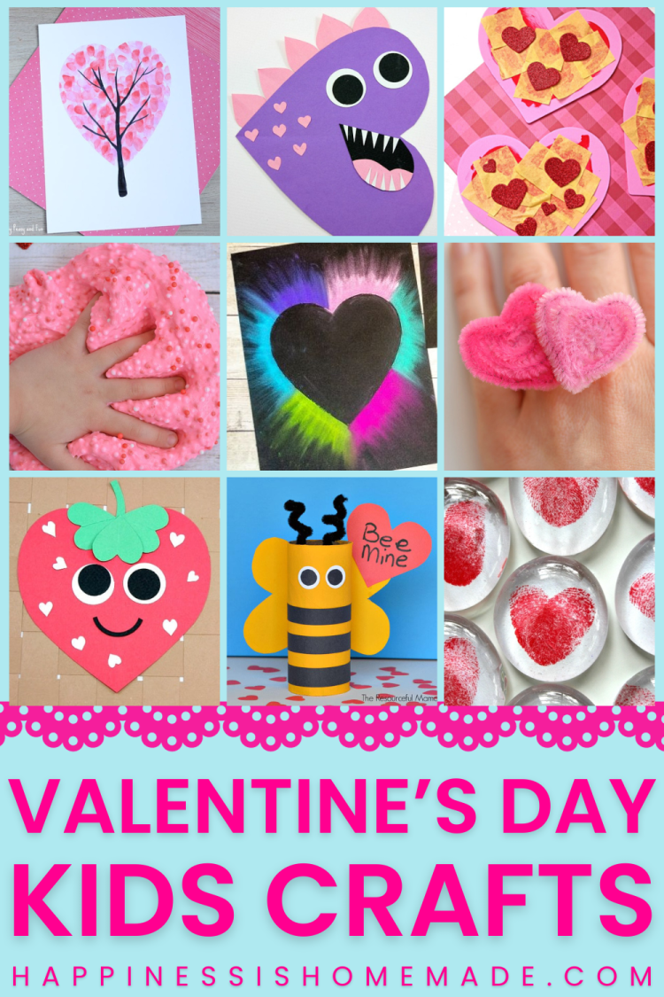 Valentine's Cards - Styrofoam Print Heart Card - Red Ted Art - Kids Crafts
