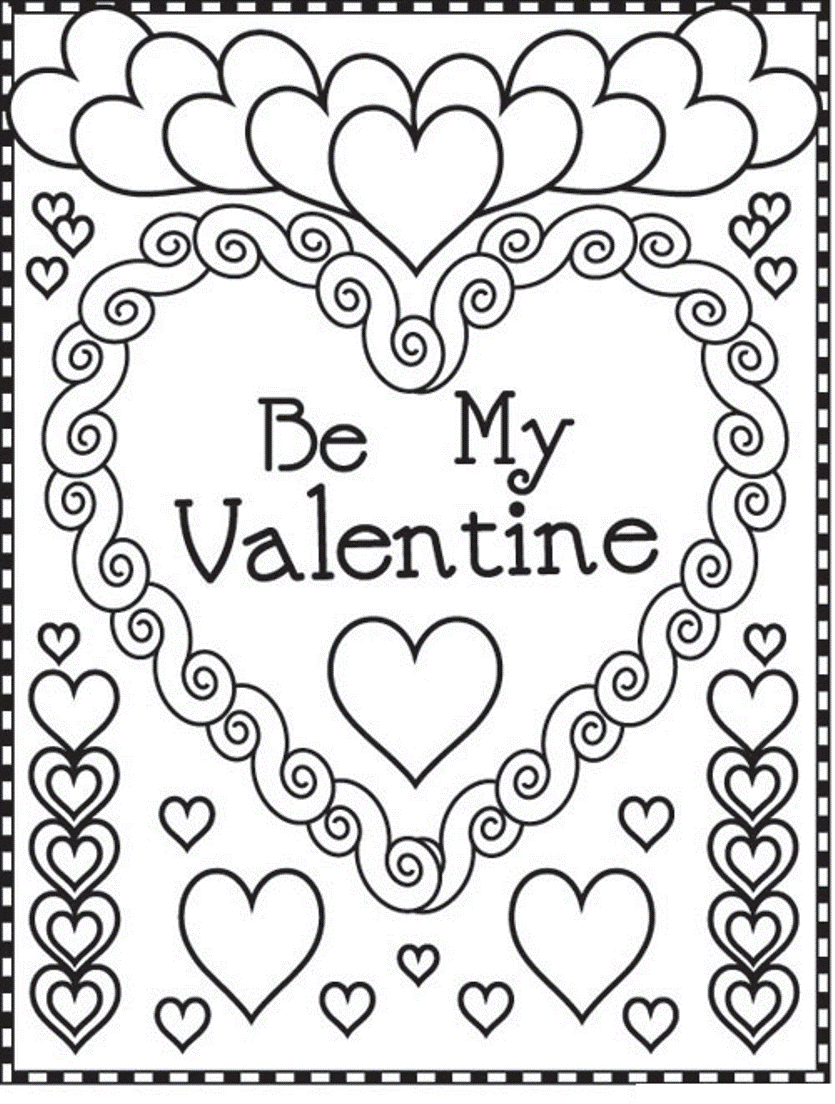 Valentines Coloring Pages Happiness Is Homemade