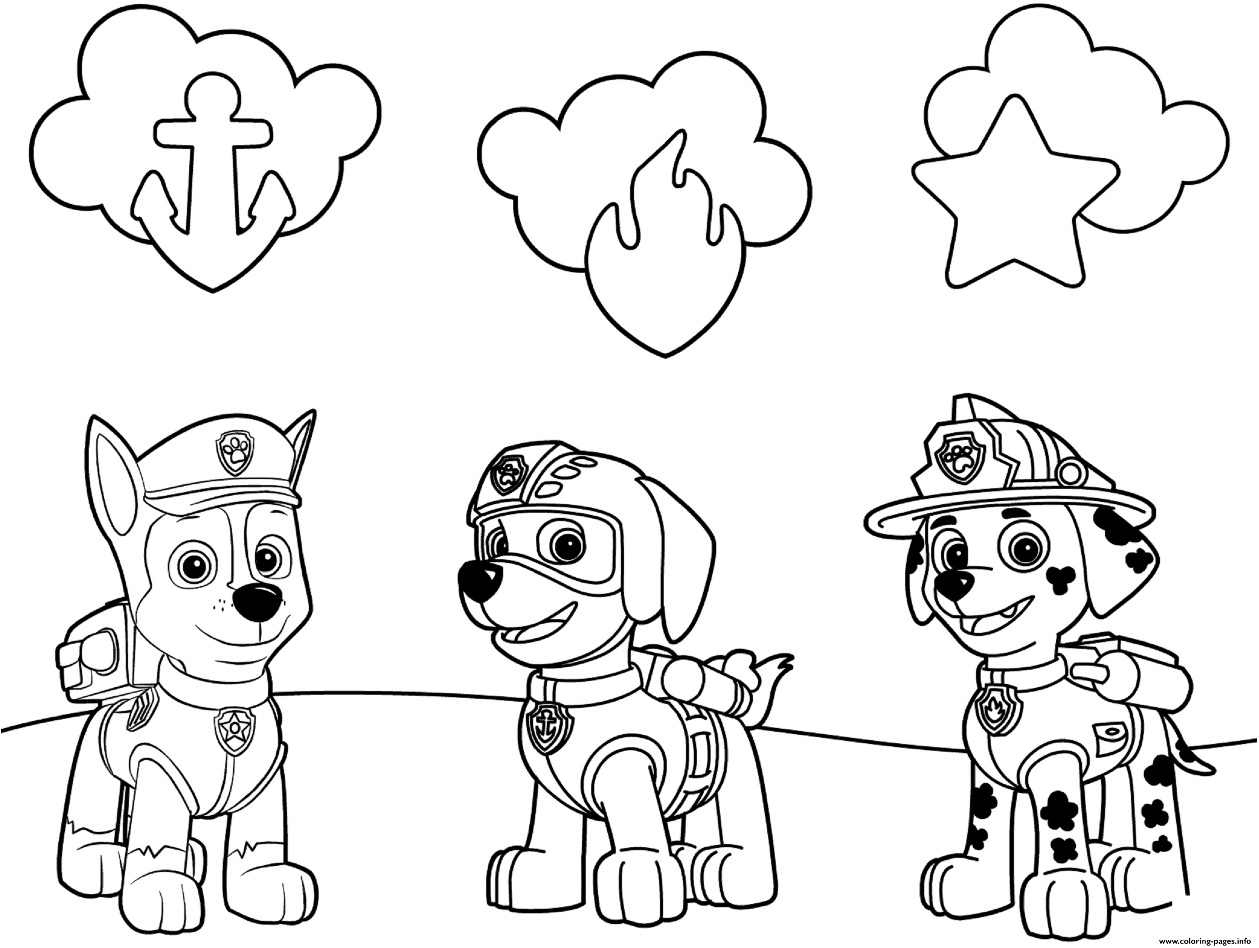 paw patrol coloring page printable
