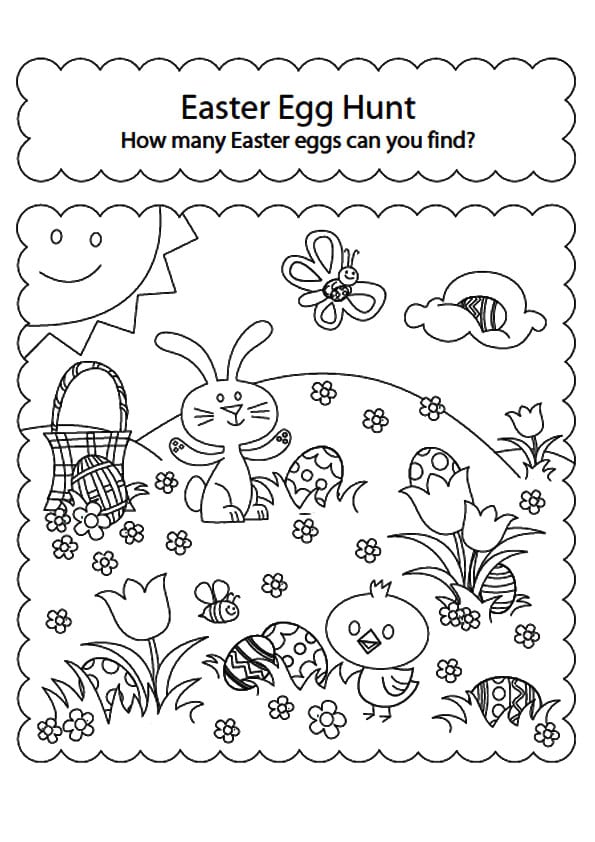 Egg Hunt Water Coloring Book