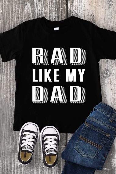 rad like my dad svg file on shirt