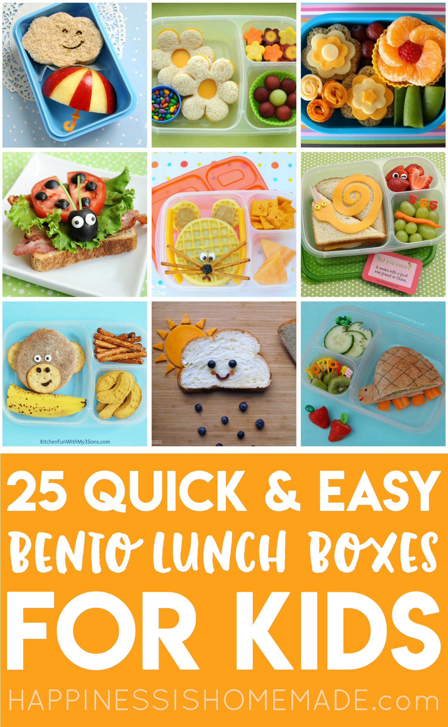 25 Easy Bento Lunch Boxes For Kids Happiness Is Homemade