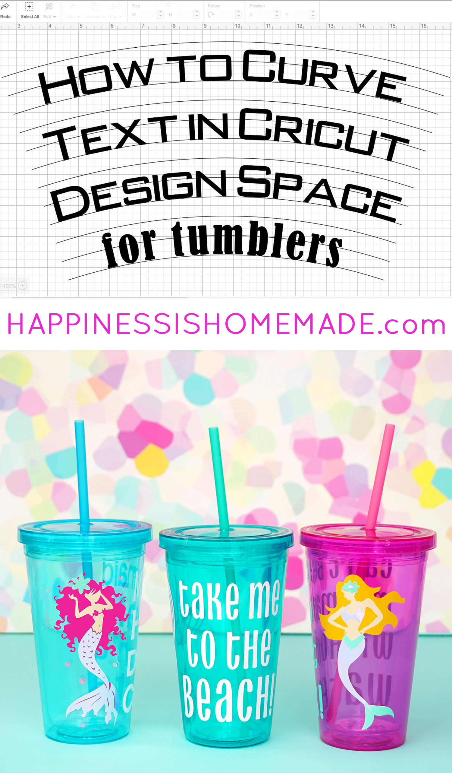 Download How to Curve Text for Tumblers in Design Space - Happiness ...