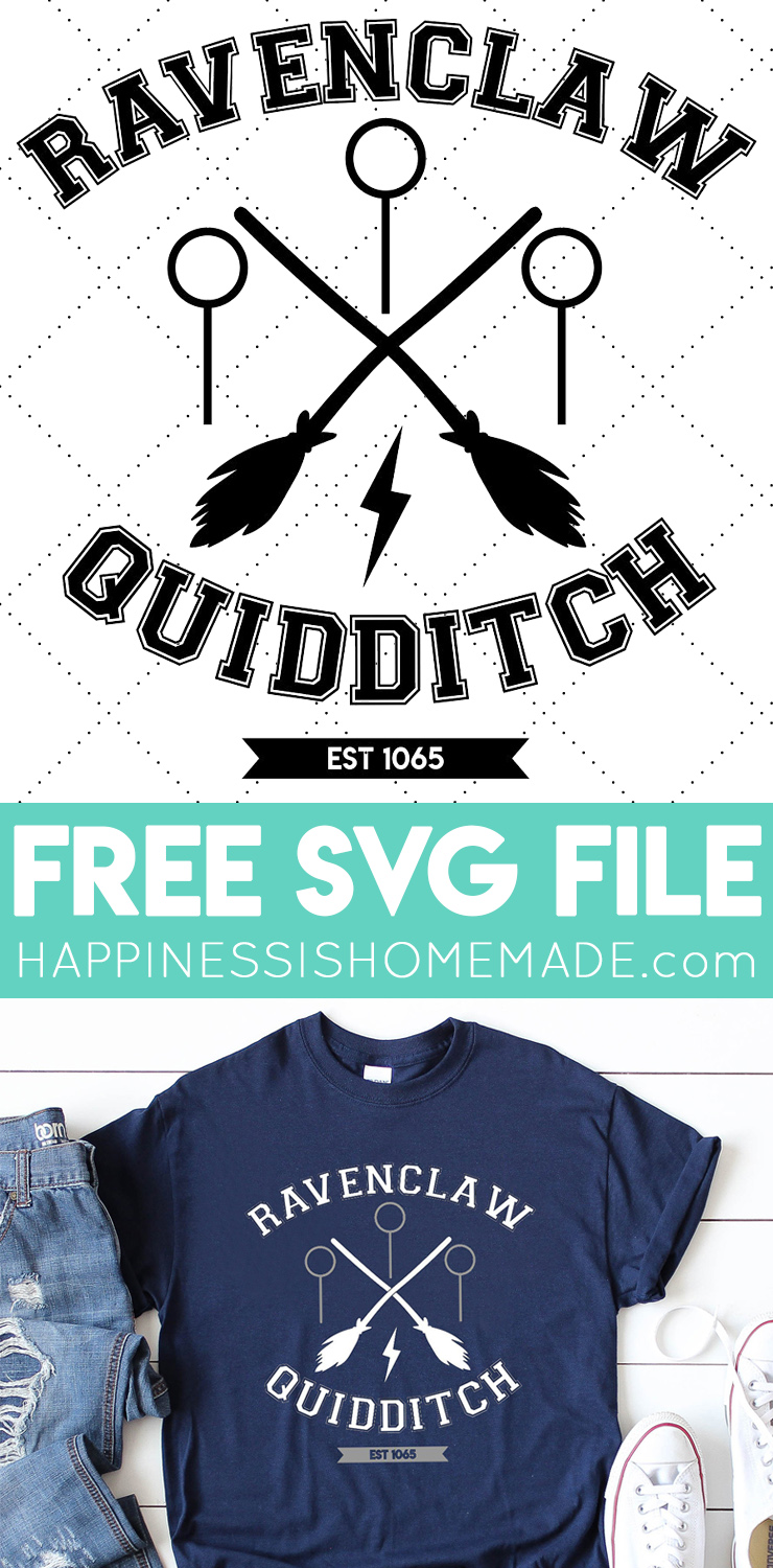 Download Ravenclaw Quidditch Shirt + FREE SVG File - Happiness is Homemade
