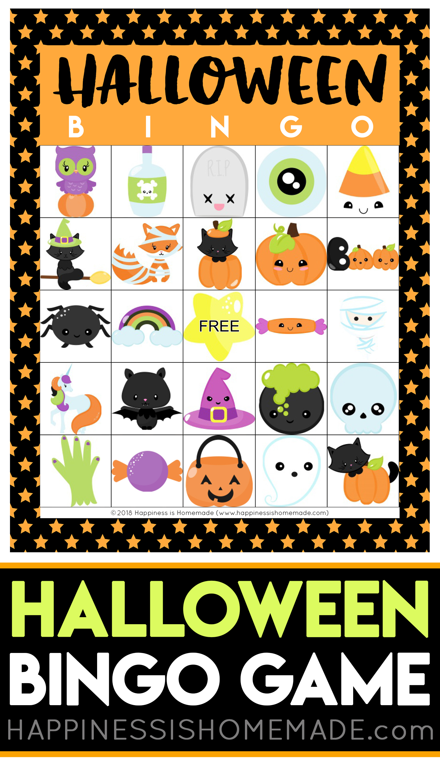 Free Printable Bingo Games Halloween Bingo 20 Cards
