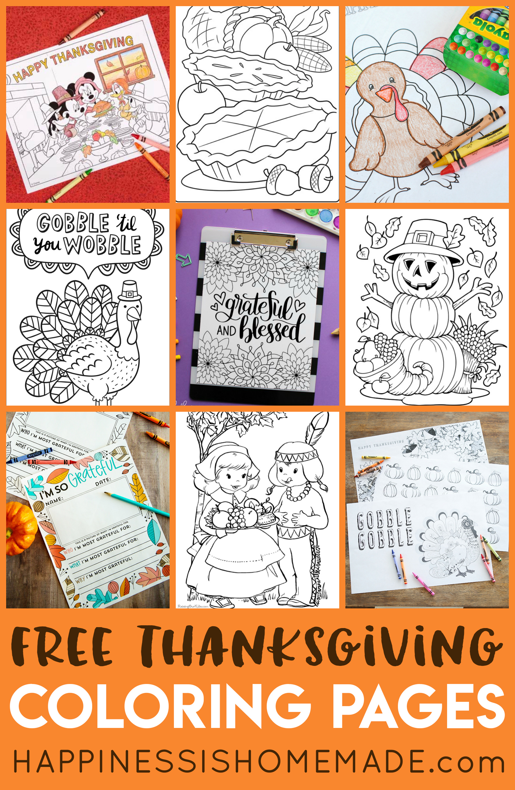 Free Thanksgiving Coloring Pages For Adults Kids