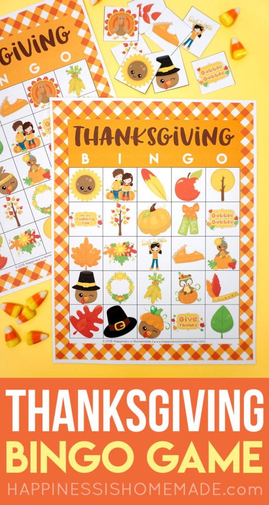 Free Printable Thanksgiving Bingo Cards - Happiness is Homemade