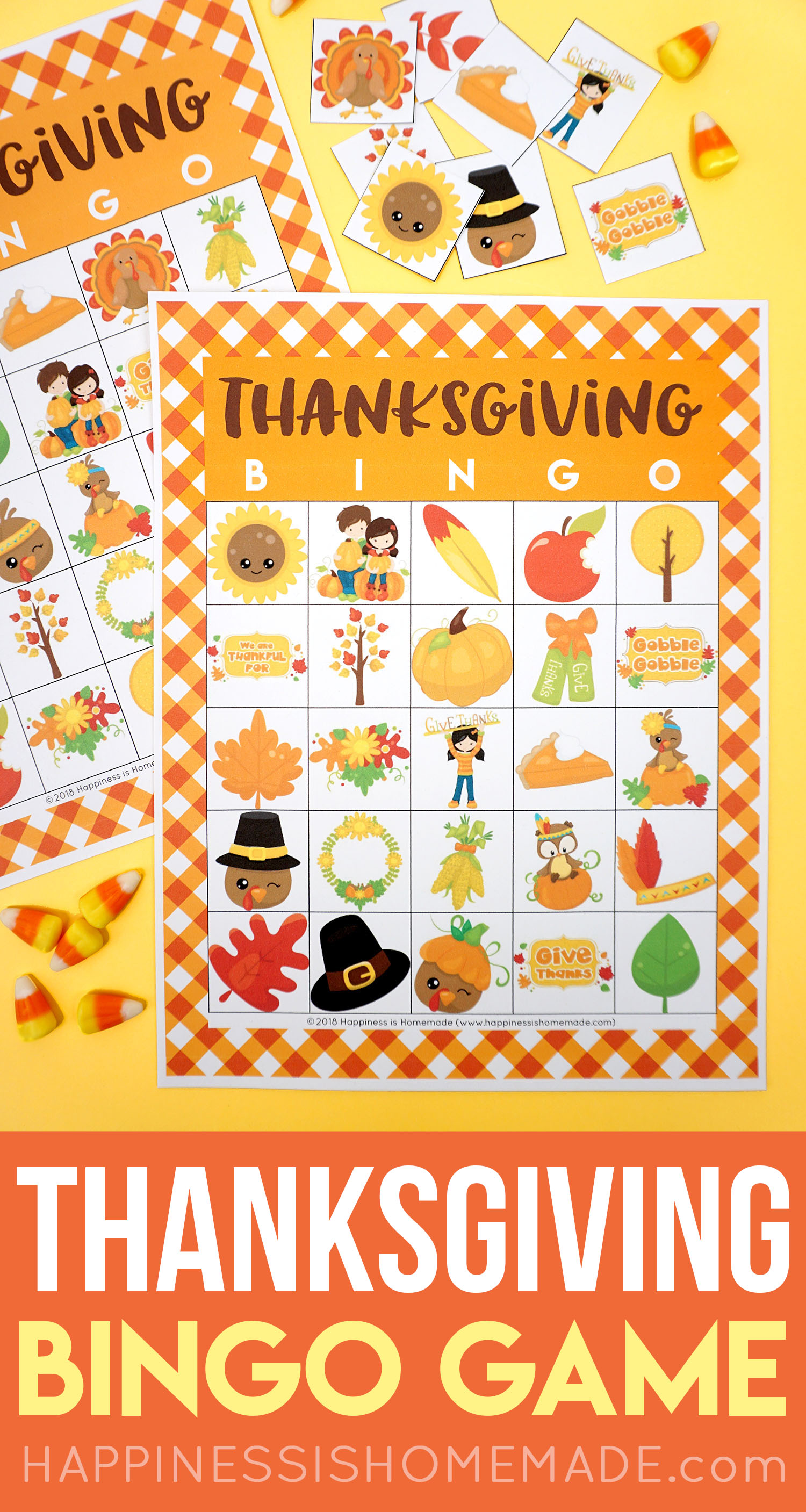 Free Printable Thanksgiving Bingo Cards Happiness Is Homemade