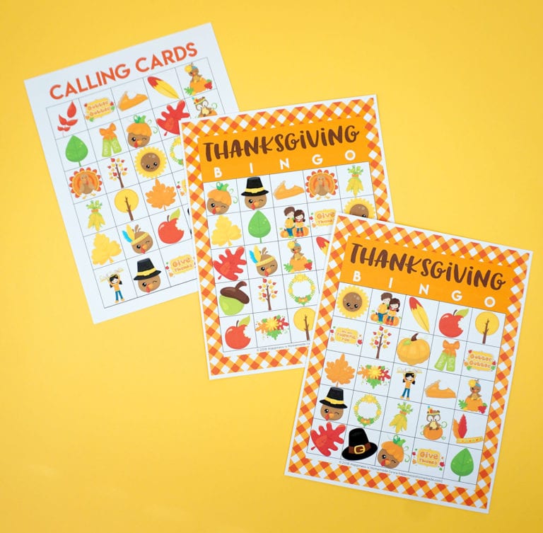 Free Printable Thanksgiving Bingo Cards - Happiness is Homemade