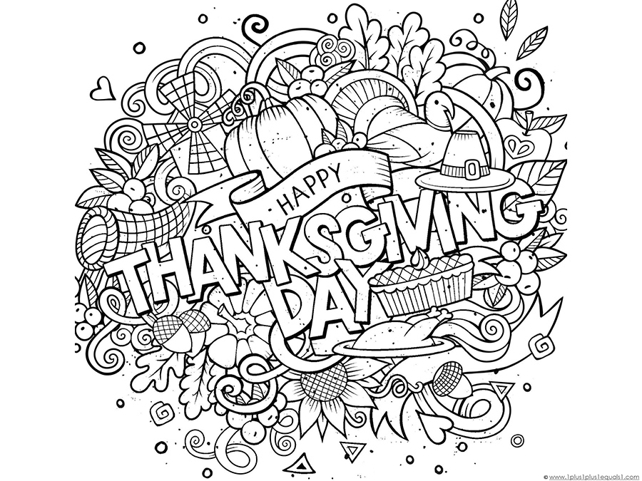 hello kitty thanksgiving coloring page