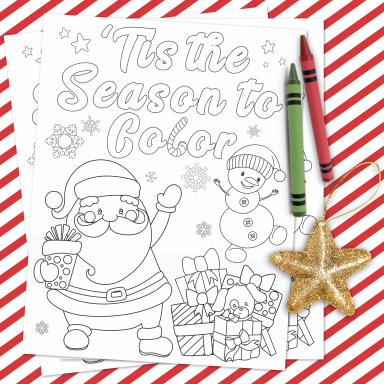 FREE Christmas Coloring Page - 'Tis the Season to Color! - Happiness is ...