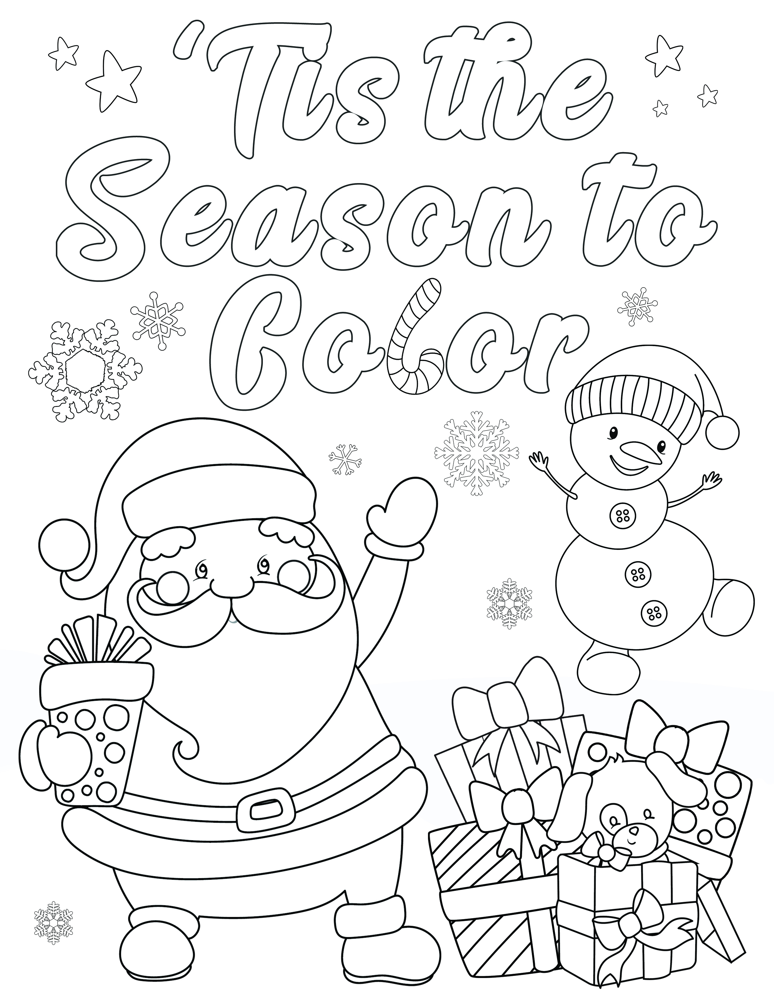 Download FREE Christmas Coloring Pages for Adults and Kids ...