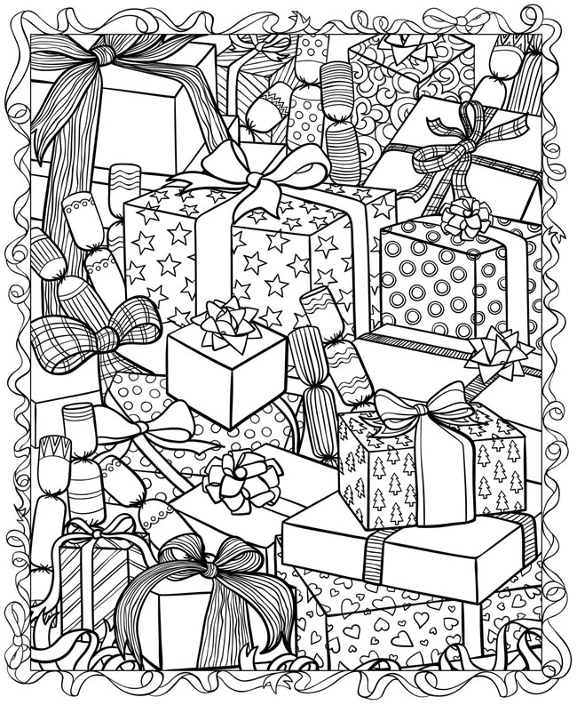 Free Christmas Coloring Pages For Adults And Kids Happiness