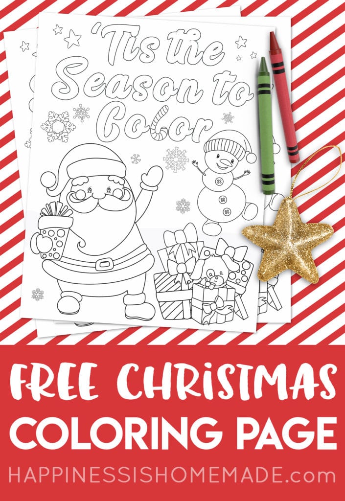 FREE Christmas Coloring Page - 'Tis the Season to Color ...