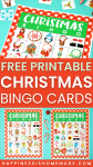 Printable Christmas Bingo Game Cards - Happiness is Homemade